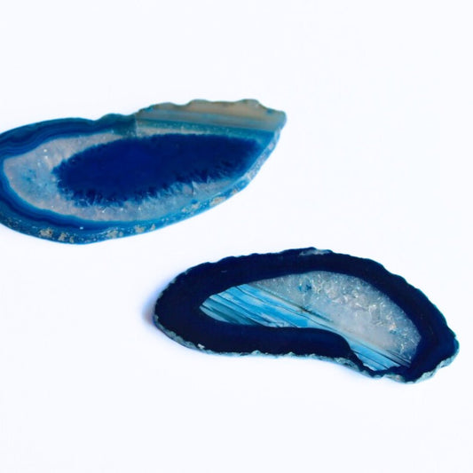 Blue Agate Slice - Conscious Crystals New Zealand Crystal and Spiritual Shop