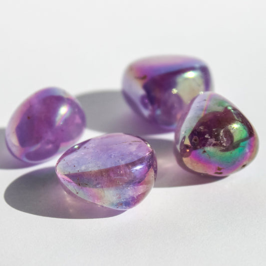 Amethyst Aura Tumble - Conscious Crystals New Zealand Crystal and Spiritual Shop
