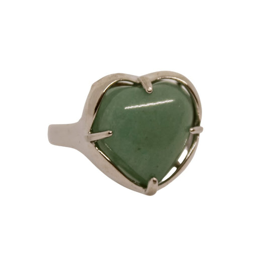 Aventurine Heart Ring - Conscious Crystals New Zealand Crystal and Spiritual Shop