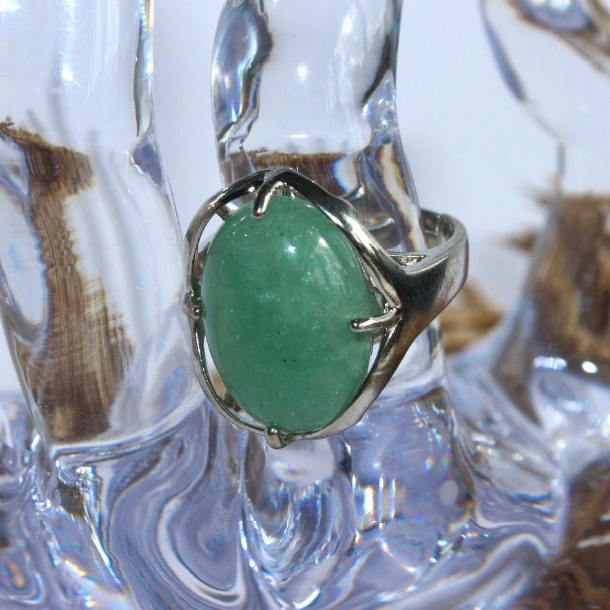 Aventurine Oval Ring - Conscious Crystals New Zealand Crystal and Spiritual Shop
