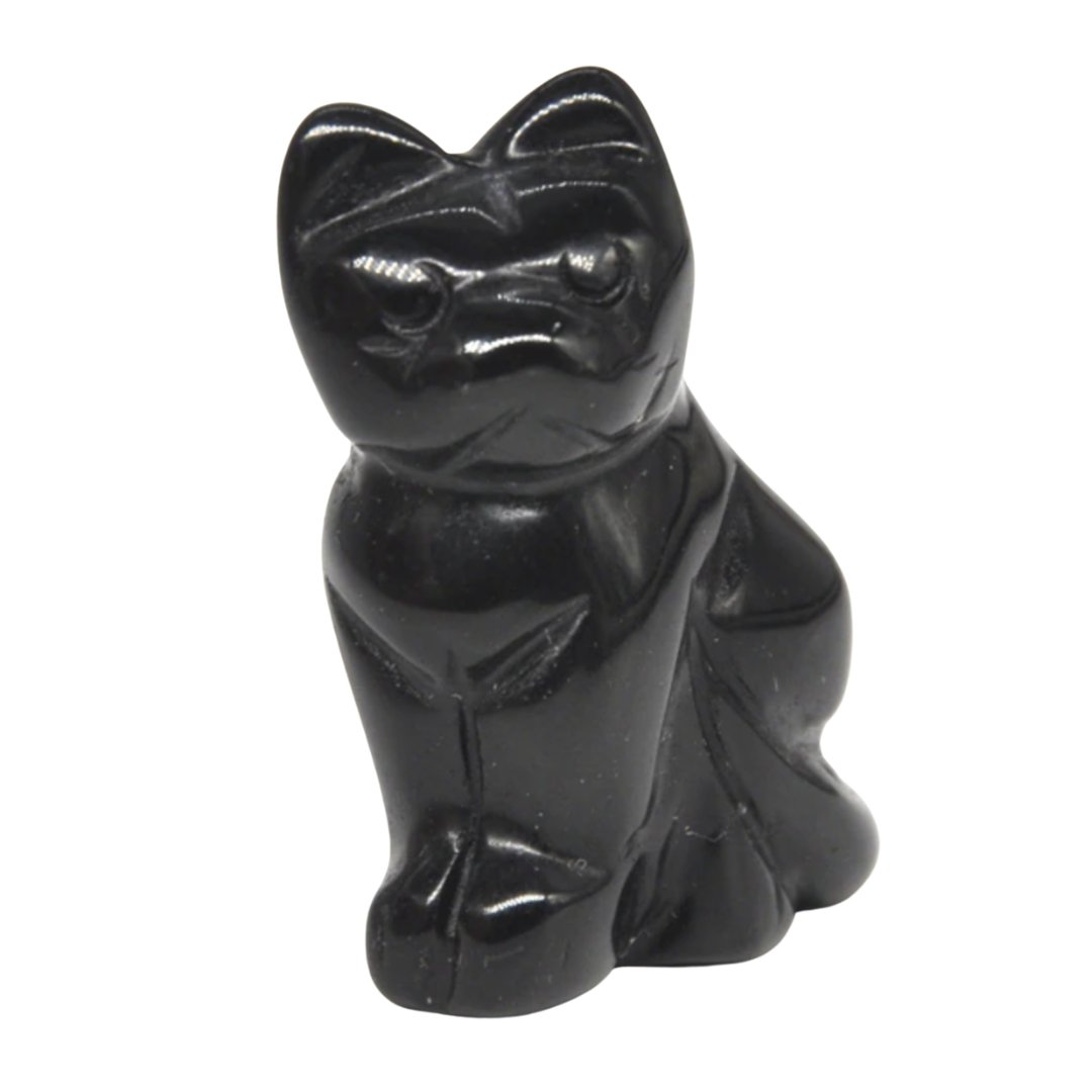 Black Obsidian Cat - Conscious Crystals New Zealand Crystal and Spiritual Shop