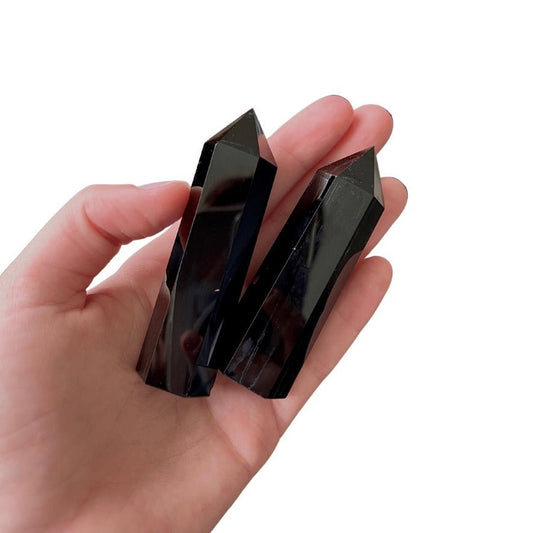 Black Obsidian Tower - Conscious Crystals New Zealand Crystal and Spiritual Shop