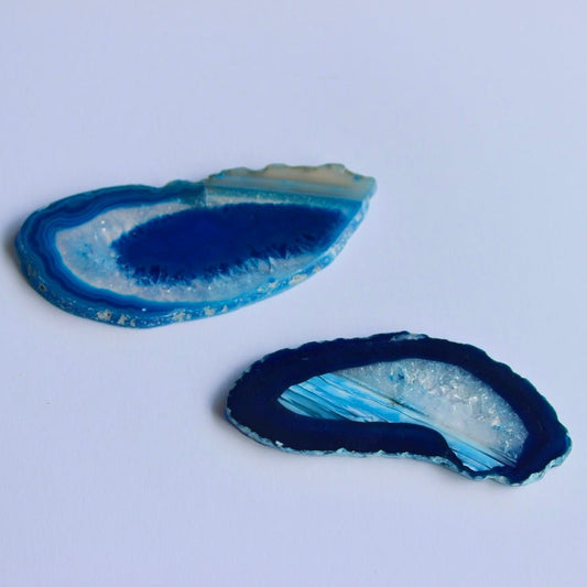 Blue Agate Slice - Conscious Crystals New Zealand Crystal and Spiritual Shop
