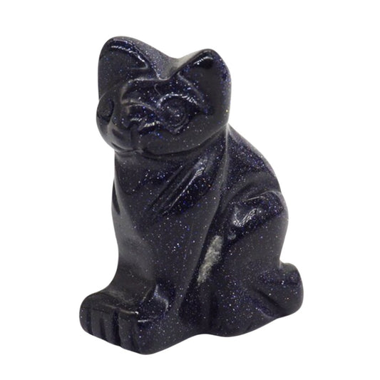 Blue Goldstone Cat - Conscious Crystals New Zealand Crystal and Spiritual Shop