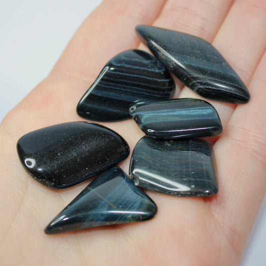 Blue Tigers Eye Tumble - Conscious Crystals New Zealand Crystal and Spiritual Shop