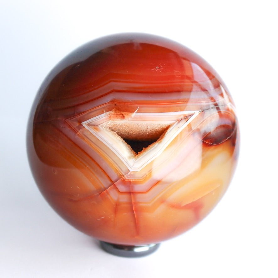 Carnelian Druse Sphere - Conscious Crystals New Zealand Crystal and Spiritual Shop