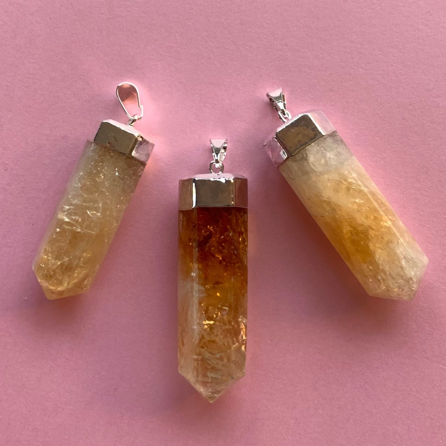 Citrine Elyse Plated Pendant - Conscious Crystals New Zealand Crystal and Spiritual Shop