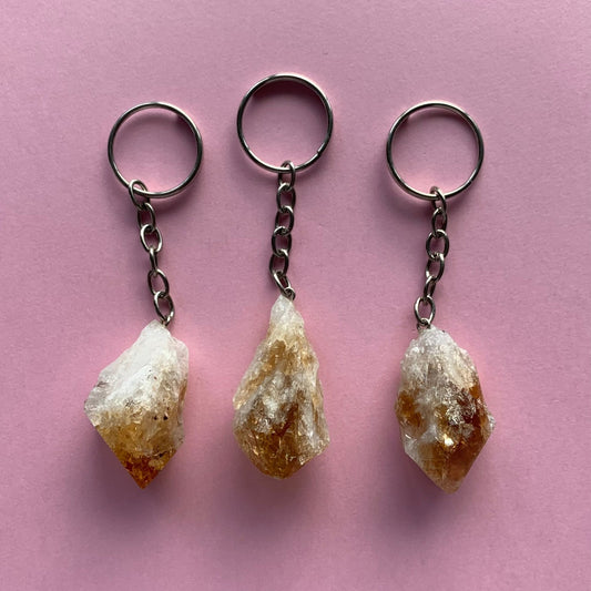 Citrine Keychain - Conscious Crystals New Zealand Crystal and Spiritual Shop