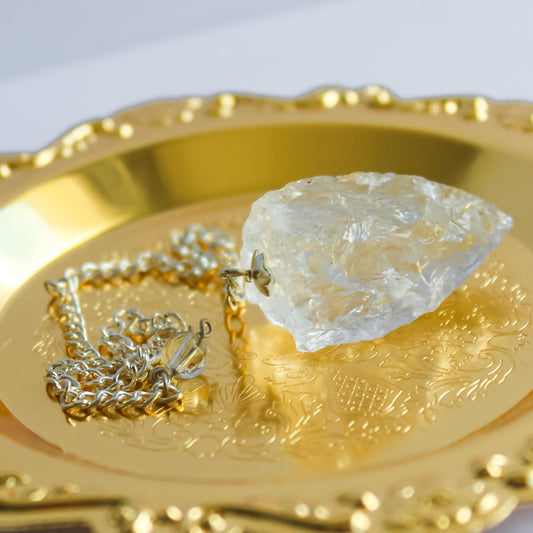 Clear Quartz Raw Pendulum - Conscious Crystals New Zealand Crystal and Spiritual Shop