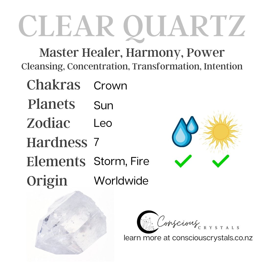 Clear Quartz Selene Earrings - Conscious Crystals New Zealand Crystal and Spiritual Shop