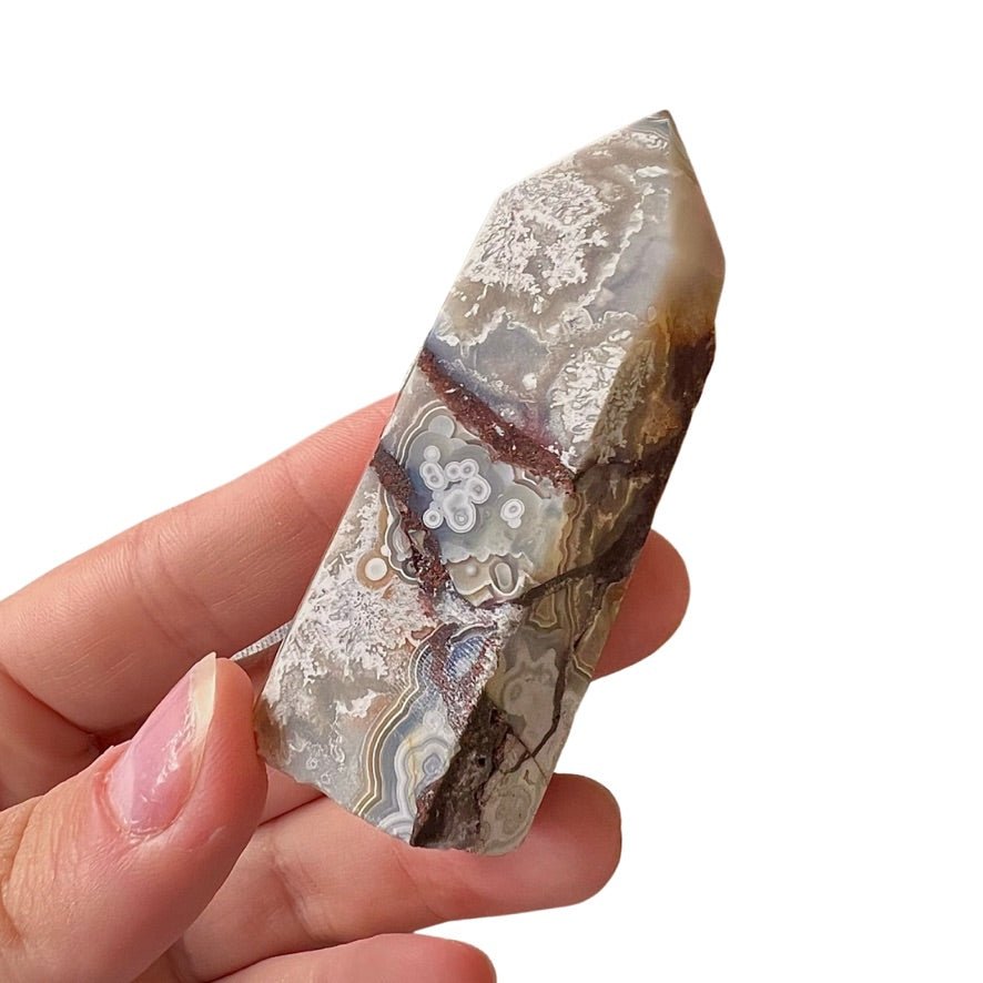 Crazy Lace Agate Tower - Conscious Crystals New Zealand Crystal and Spiritual Shop