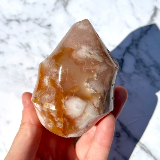 Flower Agate Flame - Conscious Crystals New Zealand Crystal and Spiritual Shop