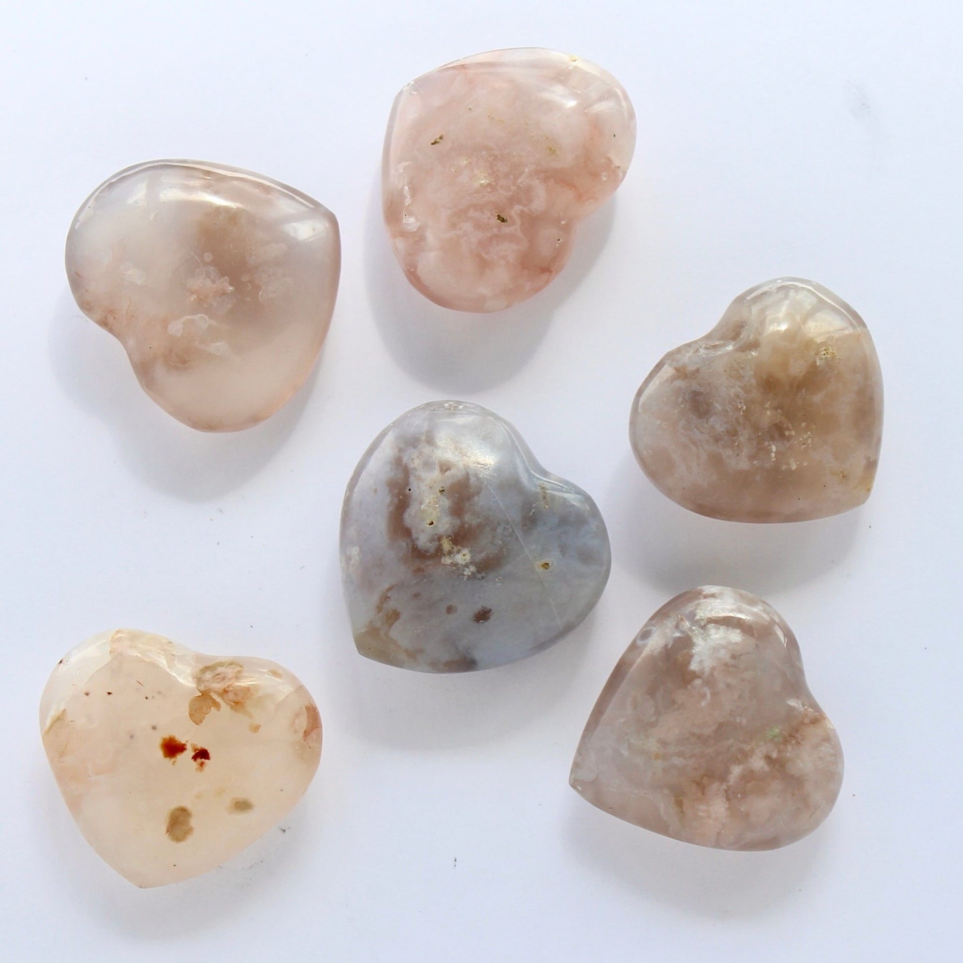 Flower Agate Heart - Conscious Crystals New Zealand Crystal and Spiritual Shop