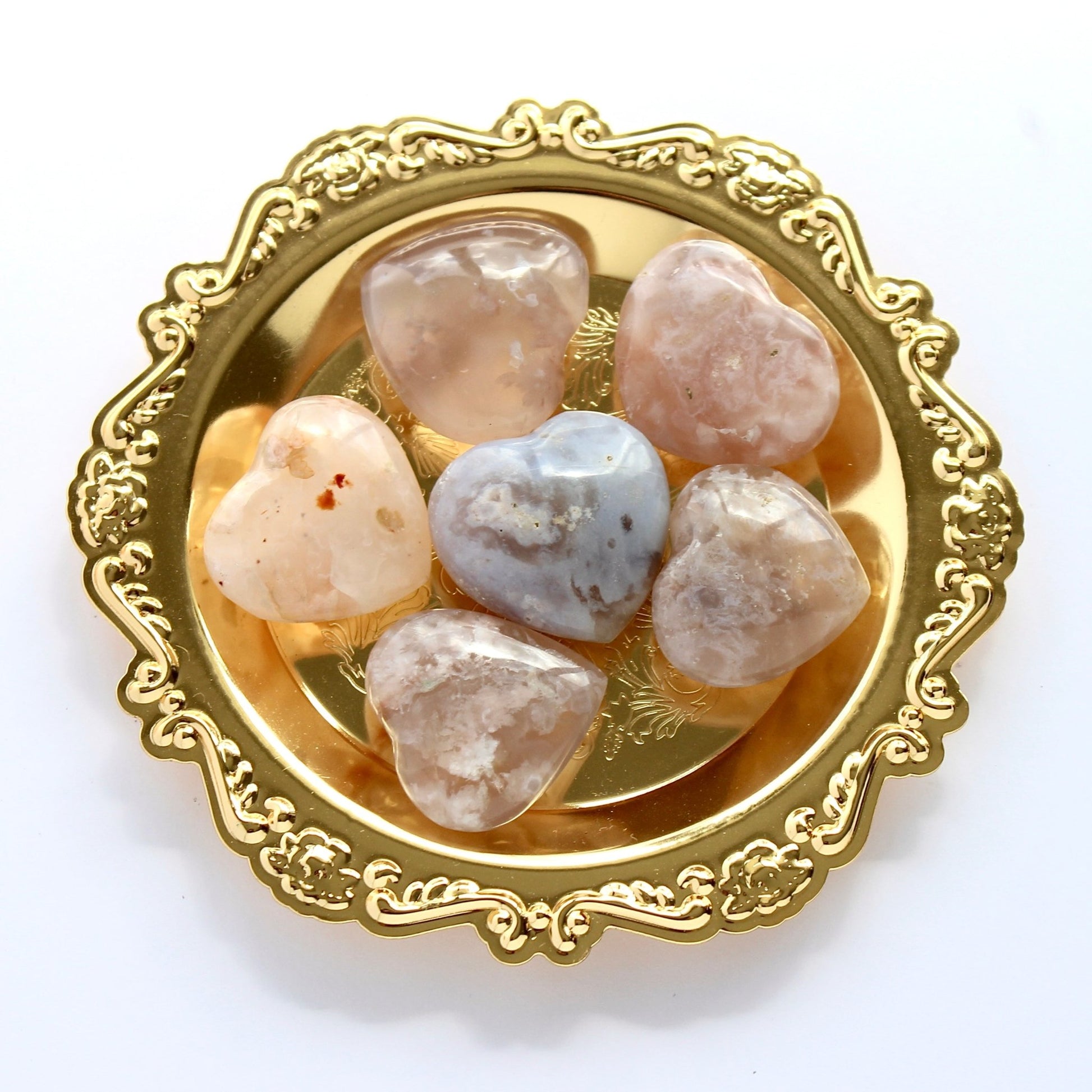 Flower Agate Heart - Conscious Crystals New Zealand Crystal and Spiritual Shop