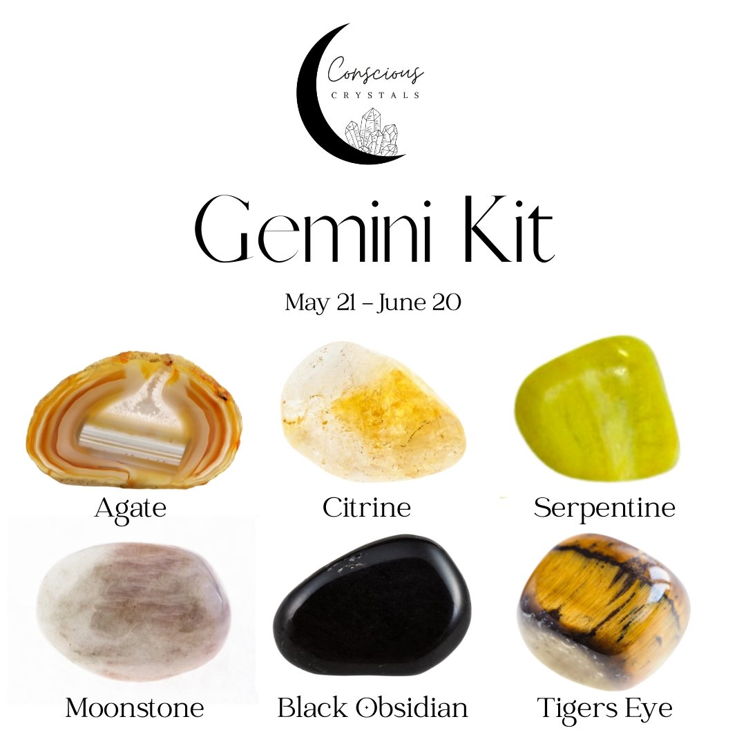 Gemini Crystal Kit - Conscious Crystals New Zealand Crystal and Spiritual Shop