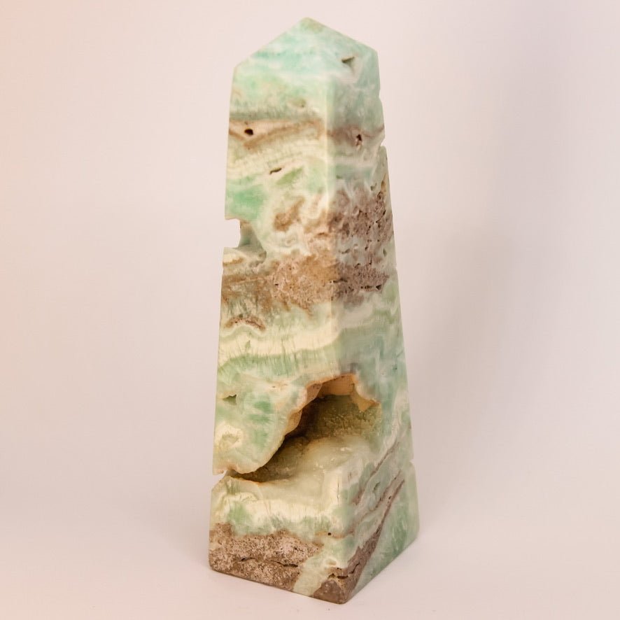 Compasty Natural Hemimorphite Point Mini Baguette Cristal Calcite des  Caraïbes Colonne Tétraédrique Décoration Énergie 30-50G