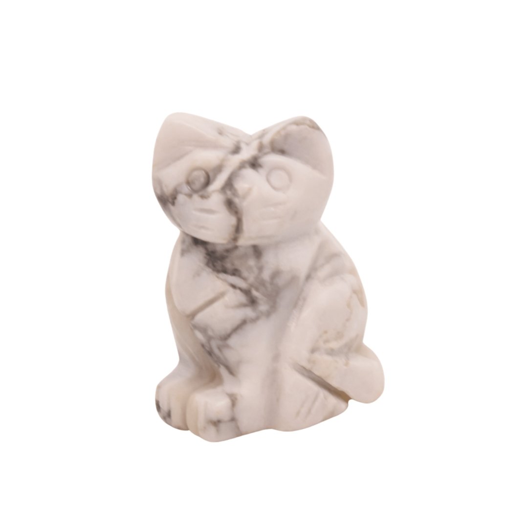 Howlite Cat - Conscious Crystals New Zealand Crystal and Spiritual Shop