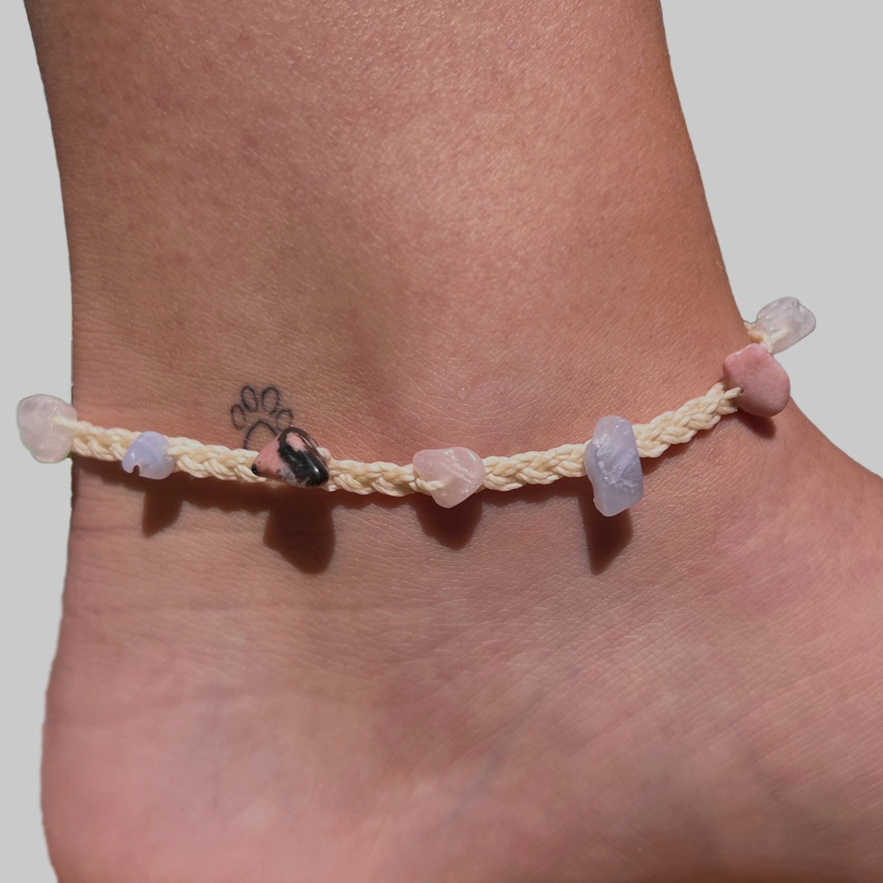 Love Crystal Anklet - Conscious Crystals New Zealand Crystal and Spiritual Shop