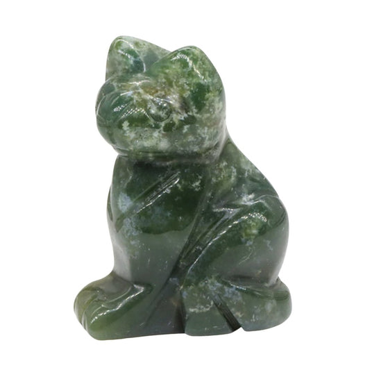 Moss Agate Cat - Conscious Crystals New Zealand Crystal and Spiritual Shop