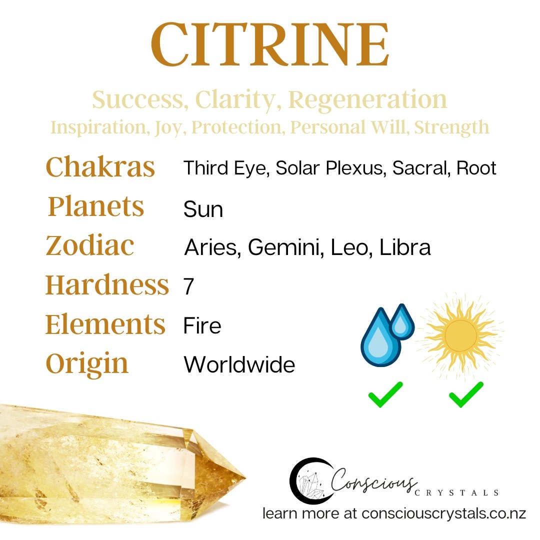 Natural Citrine Raw - Conscious Crystals New Zealand Crystal and Spiritual Shop