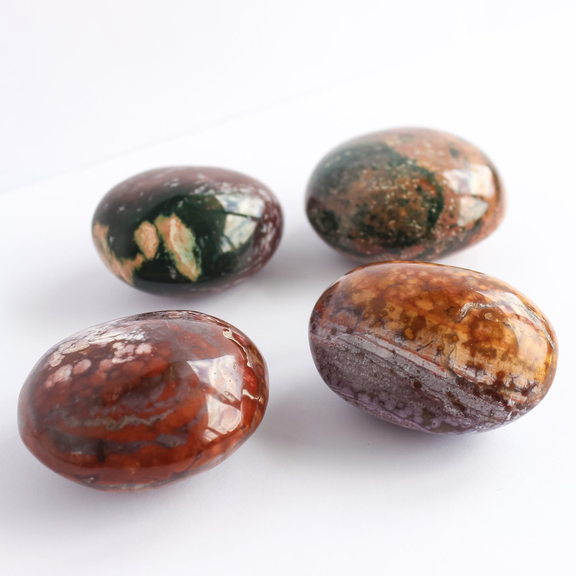 Ocean Jasper Palm Stone - Conscious Crystals New Zealand Crystal and Spiritual Shop
