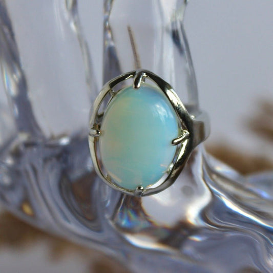 Opalite Oval Ring - Conscious Crystals New Zealand Crystal and Spiritual Shop