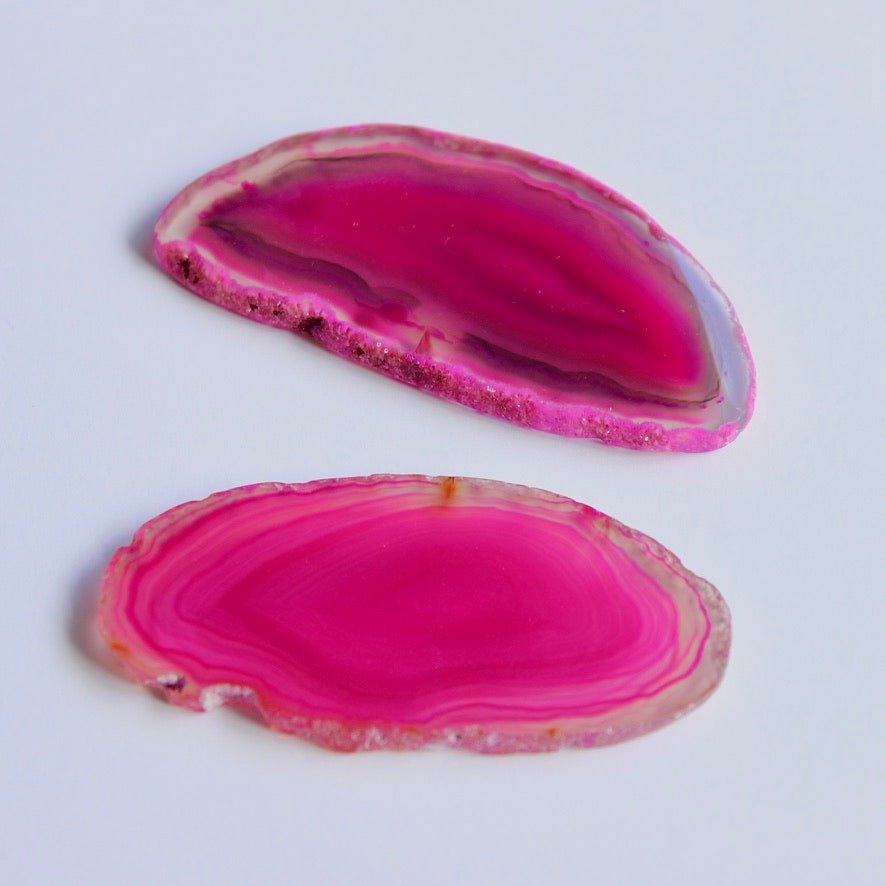 Pink Agate Slice - Conscious Crystals New Zealand Crystal and Spiritual Shop