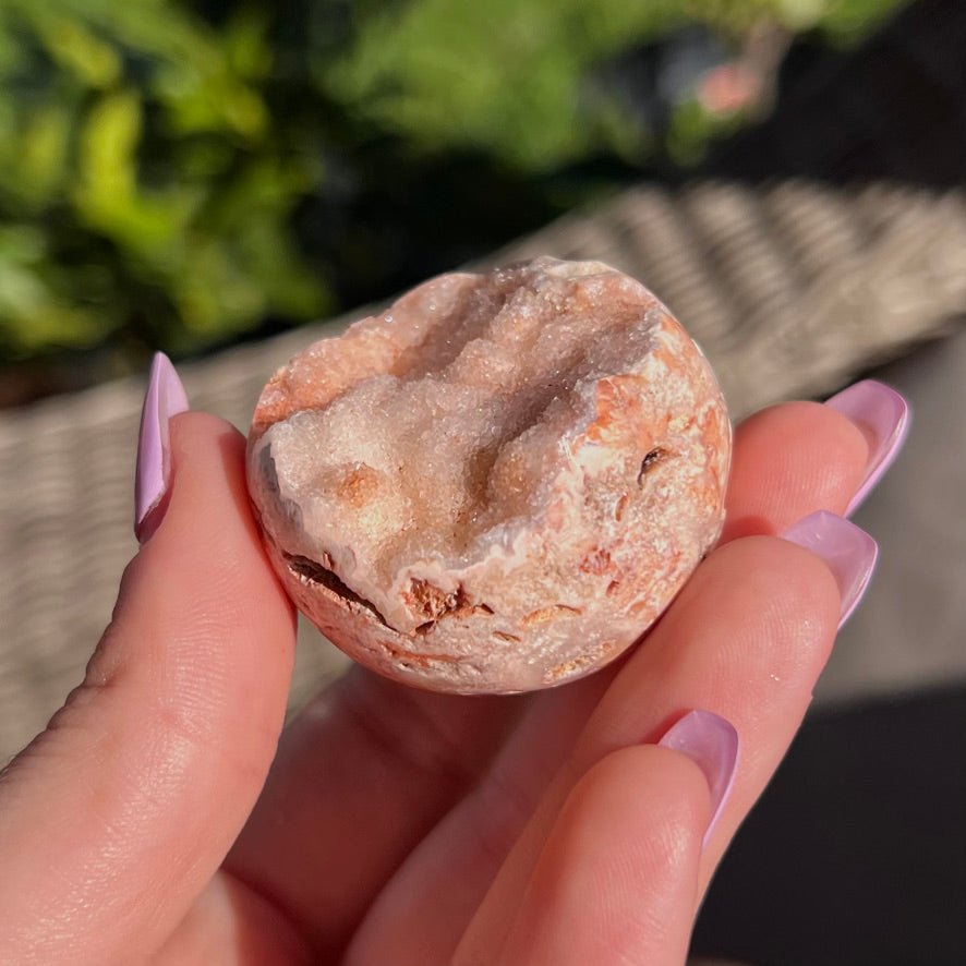 Pink Crazy Lace Agate Sphere - Conscious Crystals New Zealand Crystal and Spiritual Shop