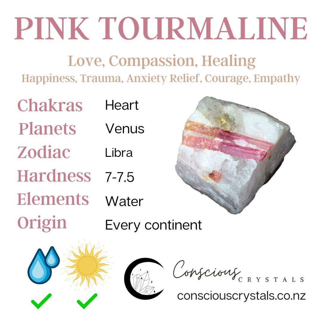 Pink Tourmaline in Quartz Tower - Conscious Crystals New Zealand Crystal and Spiritual Shop