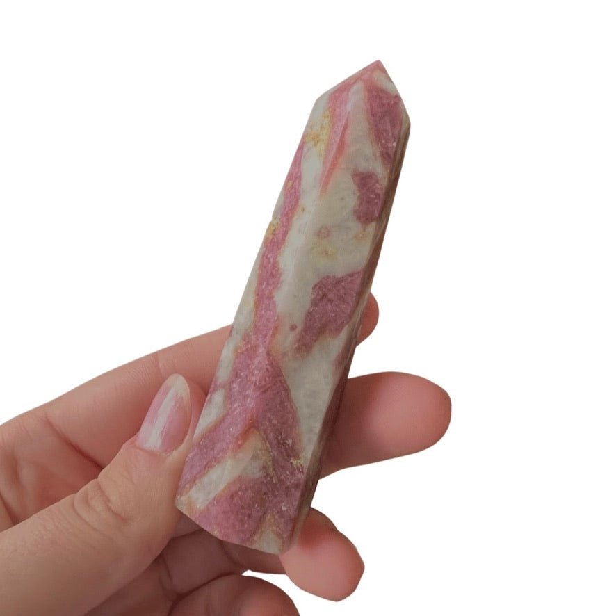 Pink Tourmaline in Quartz Tower - Conscious Crystals New Zealand Crystal and Spiritual Shop