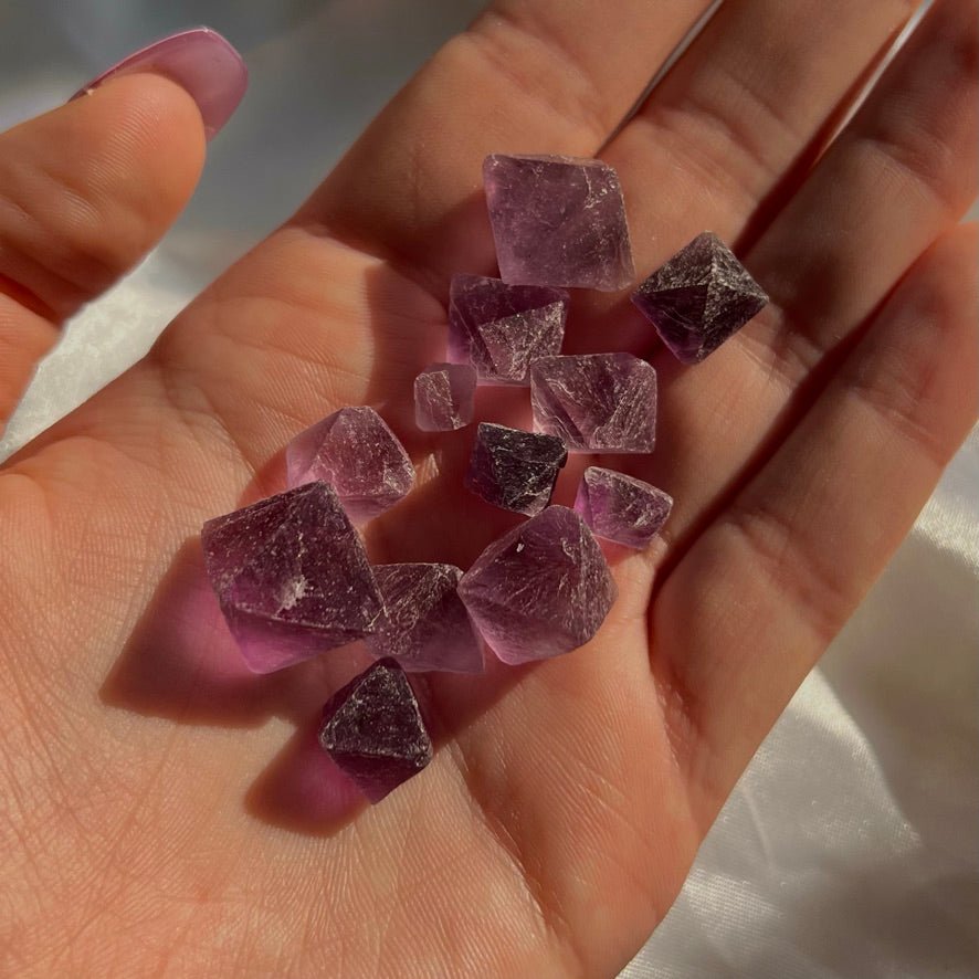 Purple Fluorite Octahedron - Conscious Crystals New Zealand Crystal and Spiritual Shop