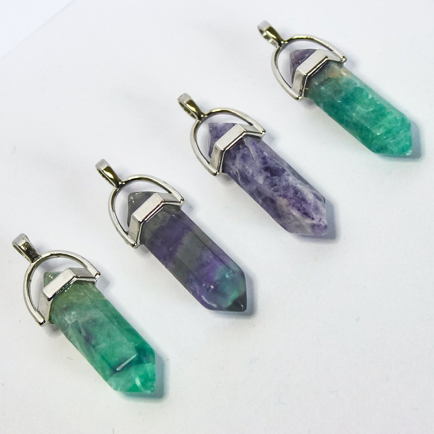 Rainbow Fluorite Gaia Pendant - Conscious Crystals New Zealand Crystal and Spiritual Shop