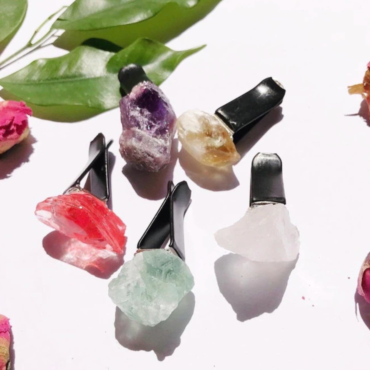 Raw Crystal Vent Clips - Conscious Crystals New Zealand Crystal and Spiritual Shop