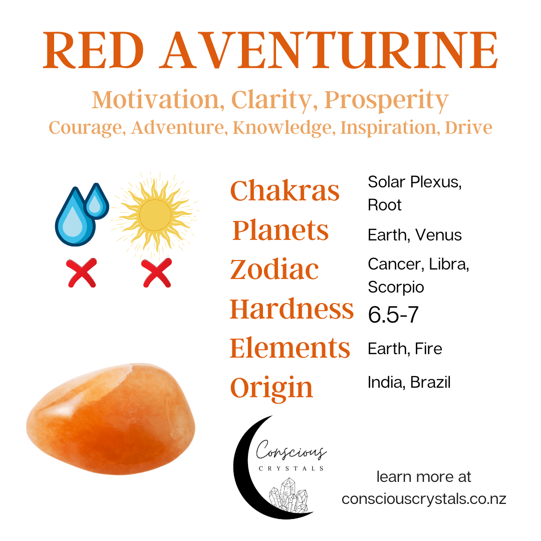 Red Aventurine Tumble - Conscious Crystals New Zealand Crystal and Spiritual Shop