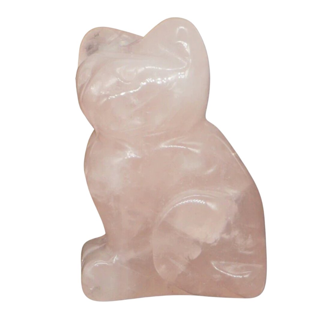 Rose Quartz Cat - Conscious Crystals New Zealand Crystal and Spiritual Shop