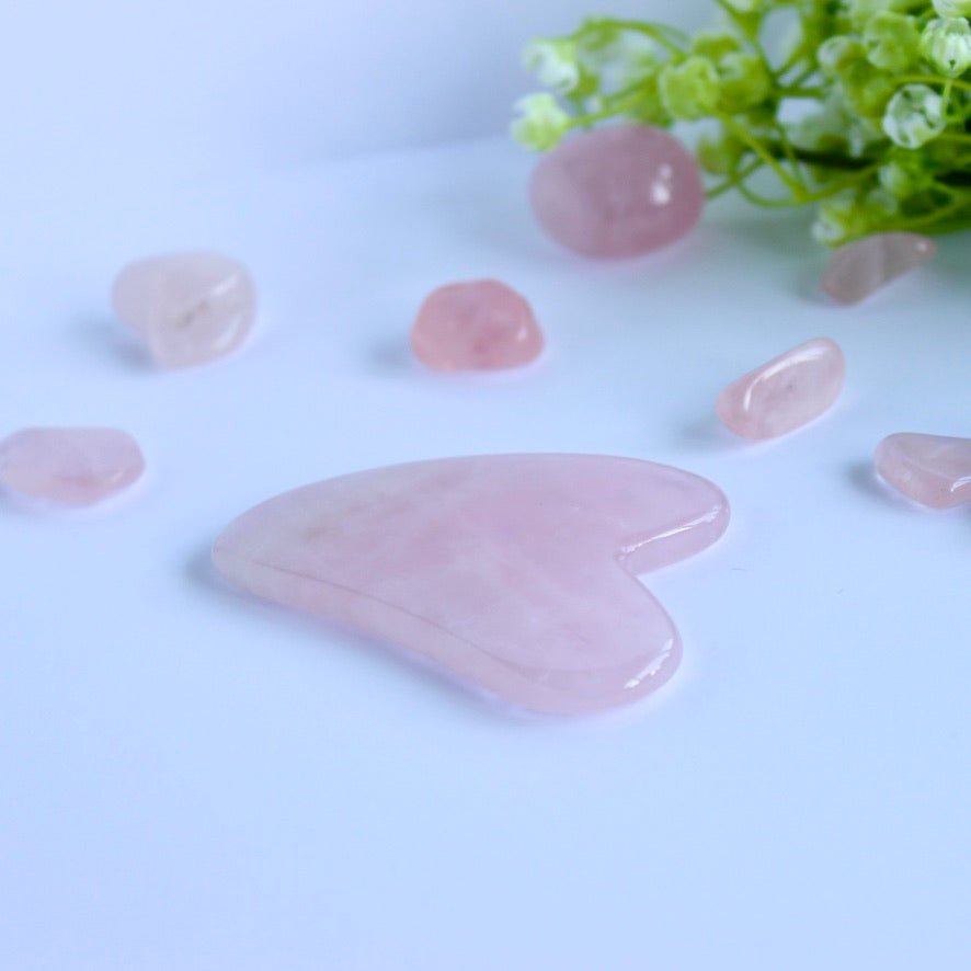 Rose Quartz Gua Sha - Conscious Crystals New Zealand Crystal and Spiritual Shop