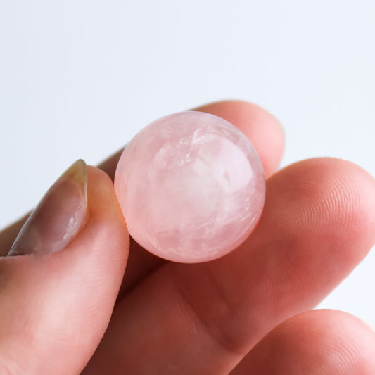 Rose Quartz Mini Sphere - Conscious Crystals New Zealand Crystal and Spiritual Shop