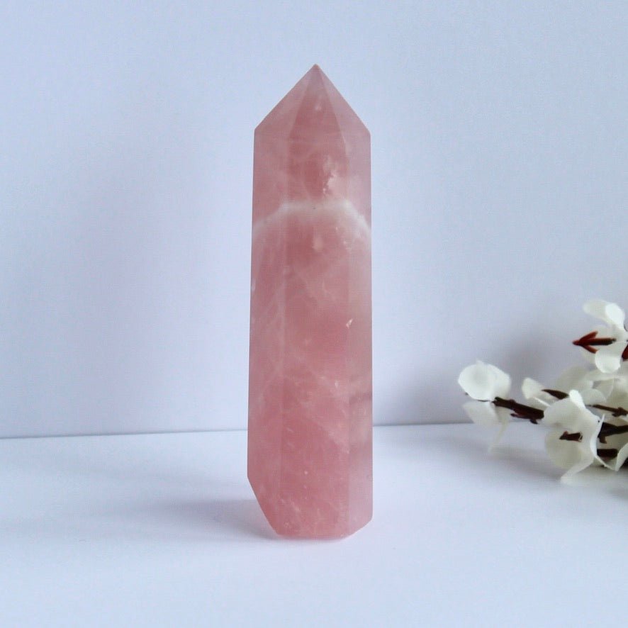 Rose Quartz Tower - Conscious Crystals New Zealand Crystal and Spiritual Shop