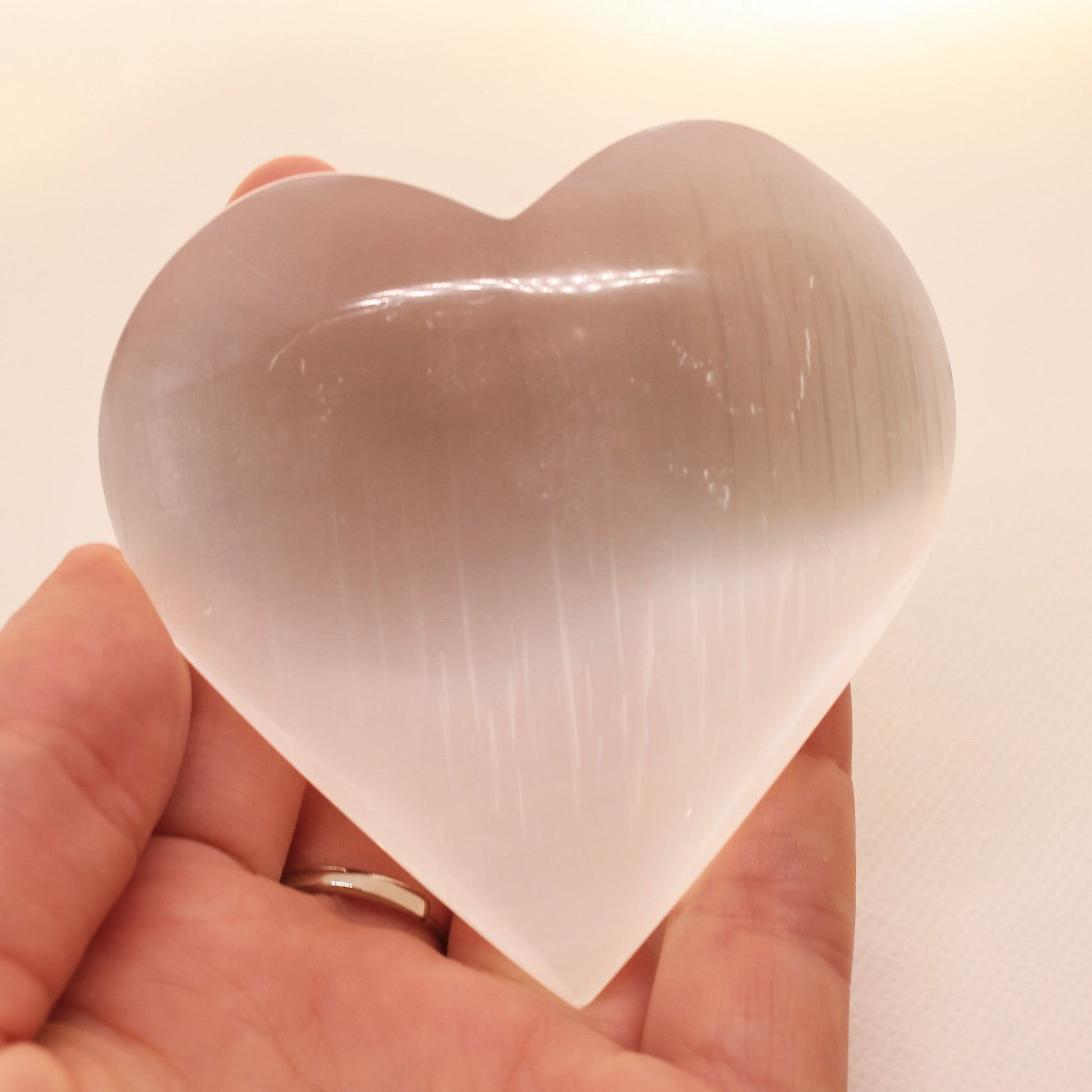 Satin Spar Heart - Conscious Crystals New Zealand Crystal and Spiritual Shop