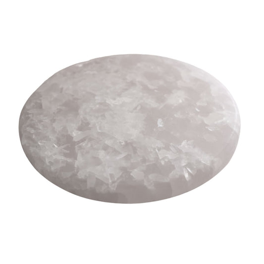 Satin Spar Round Charging Plate - Conscious Crystals New Zealand Crystal and Spiritual Shop