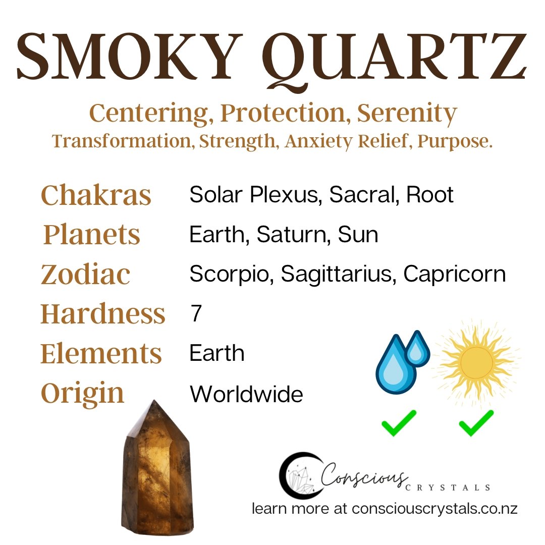 Smoky Quartz Elyse Plated Pendant - Conscious Crystals New Zealand Crystal and Spiritual Shop