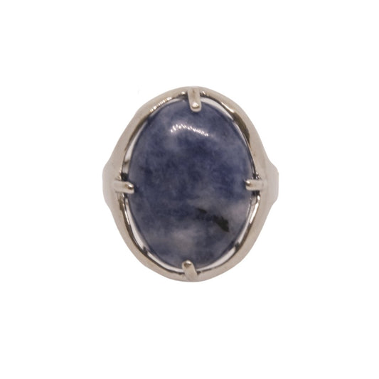 Sodalite Oval Ring - Conscious Crystals New Zealand Crystal and Spiritual Shop