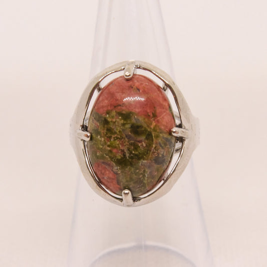 Unakite Oval Ring - Conscious Crystals New Zealand Crystal and Spiritual Shop